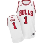 Баскетбольная джерси Derrick Rose Chicago Bulls White Red