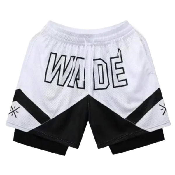 Двойные баскетбольные шорты WADE White Black